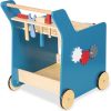 Houten Pinolino Kalle loopkar gereedschapswagen - gereedschapstrolly voor kinderen - Afbeelding 2