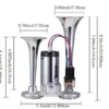 Luchthoorn 2 tonig trainhorn met compressor 12 Volt - Afbeelding 2