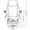 chauffeurstoel YS 15 mechanisch geveerd stof - Afbeelding 2