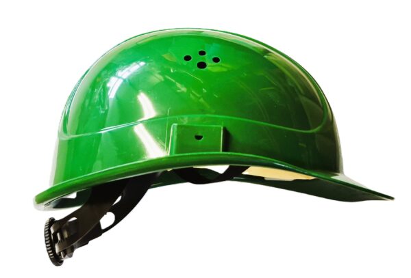 Bouwhelm / veiligheidshelm groen met draaiknop