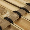 Bamboe schutting / balkonscherm – halfrond – 90 x 100 cm – Donker - Afbeelding 4