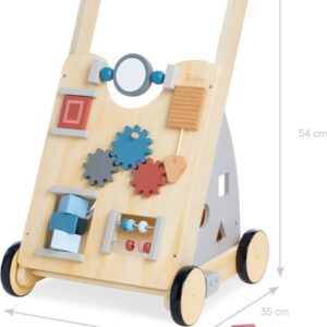 Houten babywalker - looptrainer - loopkar - Pinolino "Titus" - grijs