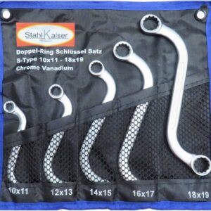 S-vormige ringsleutelset - 5 delig - 10-19 mm StahlKaiser