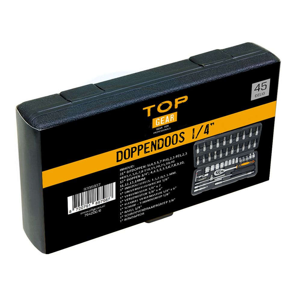 Doppendoos 45-delig - 1/4" - Afbeelding 2