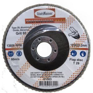 Lamelleschijf 125 mm x 22 mm Metaal korrel 60