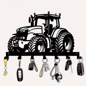 Metalen kapstokje / sleutelhouder Tractor 30 cm