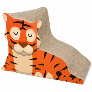 Kowloon krabkarton - kattenkrabspeelgoed - krabmeubel - tijger- 70x 36 x 20 cm