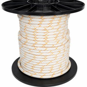 Touw op rol wit / oranje nylon Ø 11,7 mm ca. 100 meter