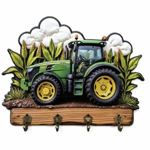 Kapstokje – Sleutelrekje tractor John Deere 30 x 23 cm