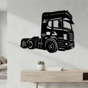 Truck wanddecoratie van metaal – Vrachtwagen 40 x 30 cm